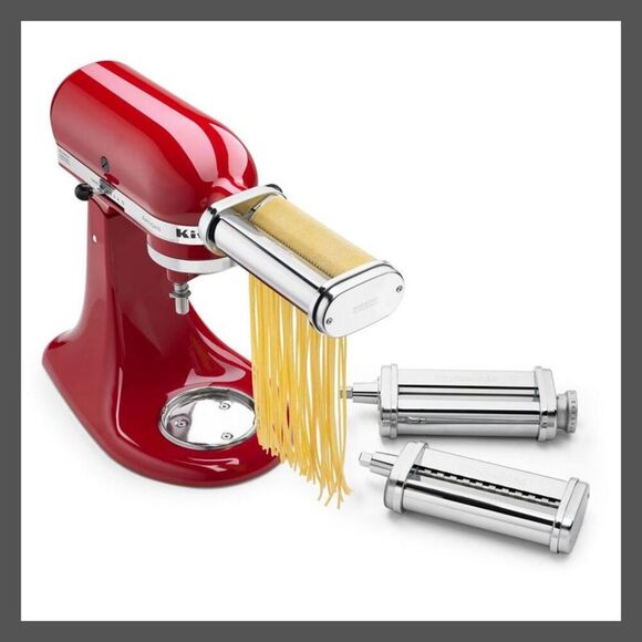 KitchenAid -  3pc Pasta Roller & Cutter Set - KSMPRA Red - Picture 1 of 5